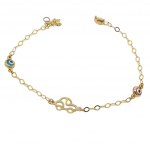 Bracciale in oro giallo k9 con Auto (code AL2063)