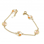 Golden bunnies bracelet k14 (code AL 2067)