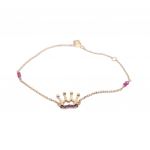 Bracciale in oro rosa k9 con Corona (code AL2236)