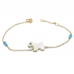 Rose gold bracelet k9 with a dog  (code AL2233)