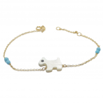 Bracciale in oro rosa k9 con cagnolino  (code AL2233)