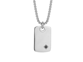 Κολιέ με μενταγιόν αστέρι του Βορρά σε μαύρο PVD HO062-1