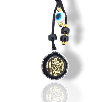 Silver 925° car charm with Saint Christopher (code L008314)