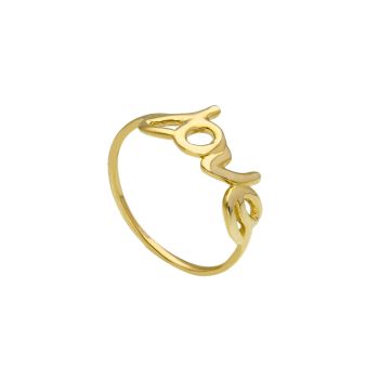 Δαχτυλίδι LOVE απο χρυσό κ14 (code S242489)