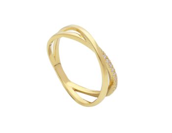 Δαχτυλίδι απο χρυσό κ14 με ζιργκόν (code S268792)