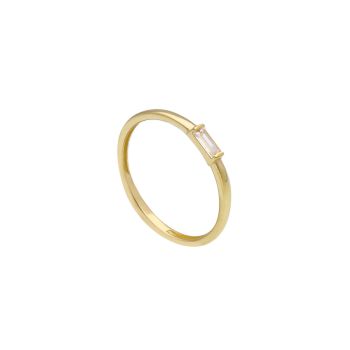 Δαχτυλίδι απο χρυσό κ14 με ζιργκόν (code S269278)