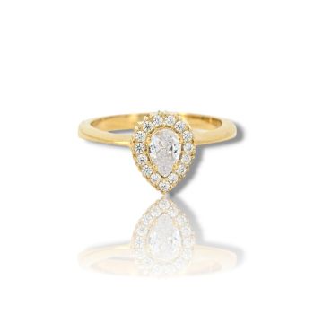 Δαχτυλίδι απο χρυσό κ14 με ζιργκόν (code AL2824)