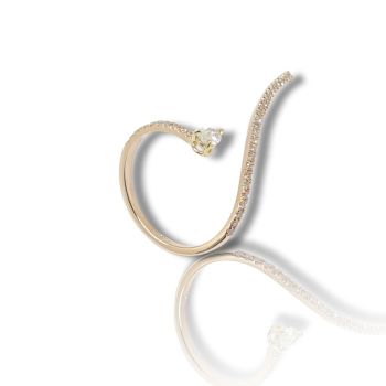 Anello in oro Rosa k18 con Diamanti (code H2493)