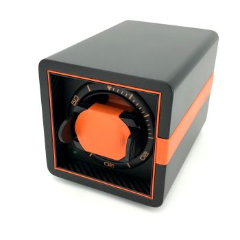 Single watchwinder | BLACK MATT & ORANGE
