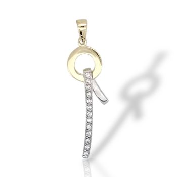 Μενταγιόν 14 Καρατίων με Λευκόχρυσες Λεπτομέρειες (code Μ2802)