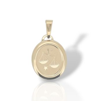 Ciondolo Zodiacale Bilancia in Oro 14 Carati (code Μ2769)