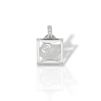 Μενταγιόν Ζώδιο Σκορπιός από Λευκόχρυσο 14 Καρατίων (code Μ2774)