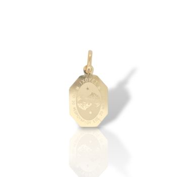 Ciondolo Zodiacale Pesci in Oro 14 Carati (code Μ2780)