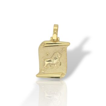 Χρυσή Ταυτότητα Παπύρος 14Κ με Ζώδιο Λέων (code Μ2800)