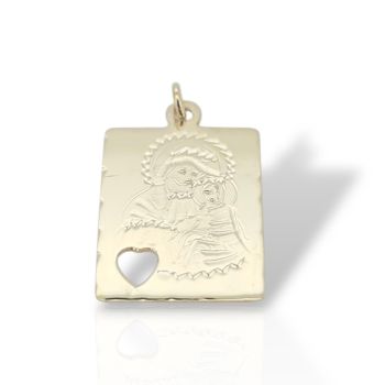 Φυλαχτό με Εικόνα Παναγίας και Χριστού από Χρυσό 14 Καρατίων (Μ2959)