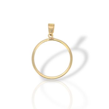 Χρυσή Λιροθήκη για Κολιέ 14Κ – Κομψό Φυλαχτό για Λίρα (Μ2965)