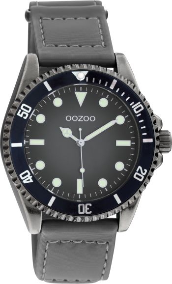 Oozoo Timepieces con cinturino in pelle grigio C11011