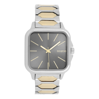 Gold coloured OOZOO watch with silver coloured/gold stainless steel bracelet - C11604