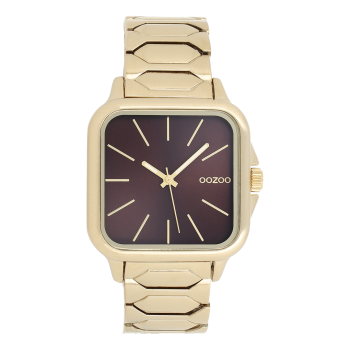 Gold coloured OOZOO watch with stainless steel bracelet - C11607