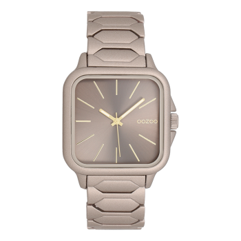 Taupe OOZOO watch with stainless steel bracelet - C11608