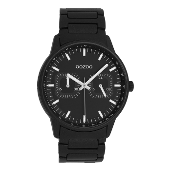 Black OOZOO watch with stainless steel bracelet - C11624