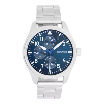 Silver coloured OOZOO watch with stainless steel bracelet - C11505