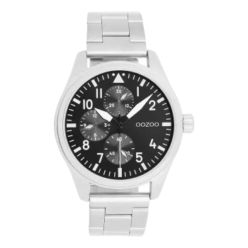 Silver coloured OOZOO watch with stainless steel bracelet - C11506