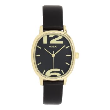 Gold coloured OOZOO with black leather strap