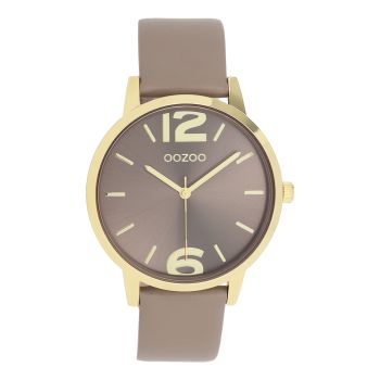 Gold coloured OOZOO with taupe leather strap