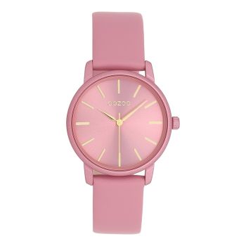 Gold coloured OOZOO with pink leather strap