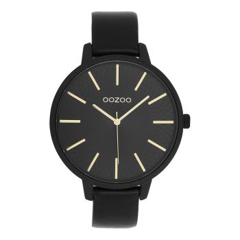 Gold coloured OOZOO with black leather strap