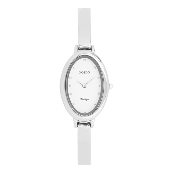 Silver coloured OOZOO watch with stainless steel bracelet