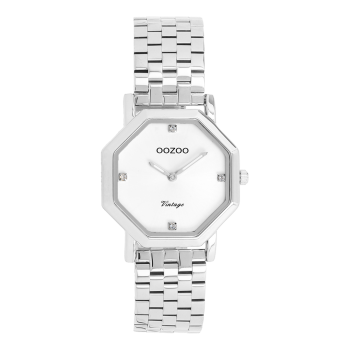 Silver coloured OOZOO watch with stainless steel bracelet
