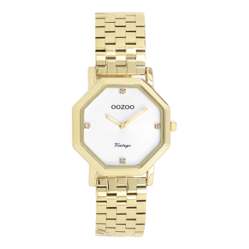Gold coloured OOZOO watch with stainless steel bracelet
