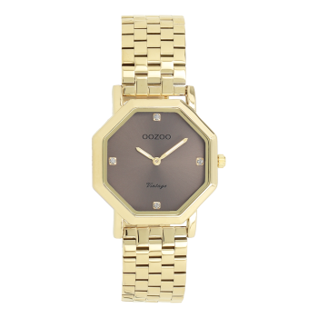 Gold coloured OOZOO watch with stainless steel bracelet