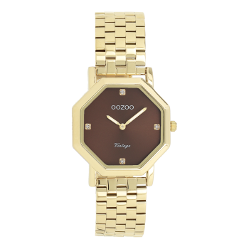 Gold coloured OOZOO watch with stainless steel bracelet