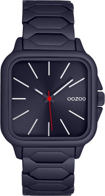 Dark blue OOZOO watch with stainless steel bracelet - C11663