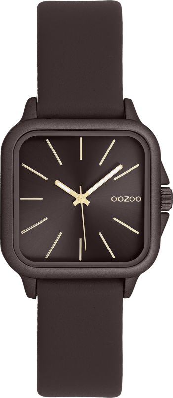 Dark brown OOZOO watch with leather strap - C11669