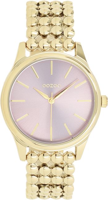 Gold coloured OOZOO watch with dot link bracelet - C11672