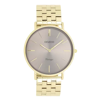 Gold coloured OOZOO watch with stainless steel bracelet - C20403