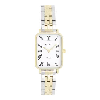 Gold coloured OOZOO watch with silver coloured/gold stainless steel bracelet - C20411