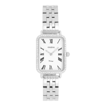 Silver coloured OOZOO watch with stainless steel bracelet - C20413