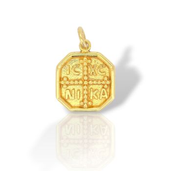 Medaglione Costantinato in Oro 14 Carati (Μ2946)