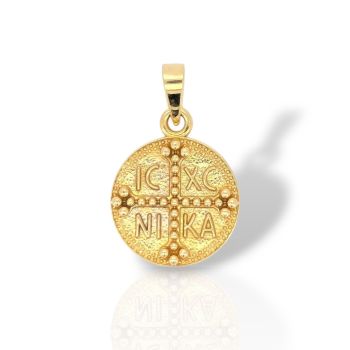 Medaglione Costantinato in Oro 14 Carati (Μ2947)