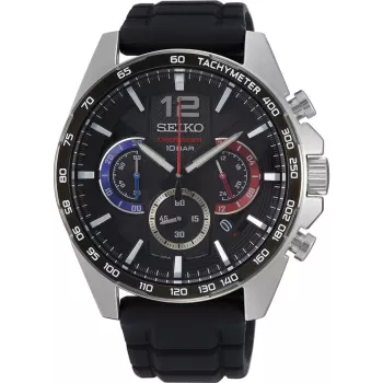 SEIKO Conceptual Series Black Rubber Chronograph SSB347P1