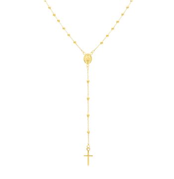 Collana rosario in oro giallo k14  (code S254733)