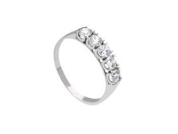 Eternity k9 white gold ring with white zirkons (S162146)