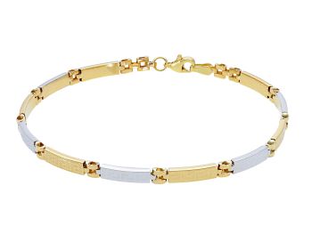 Bracciale in oro giallo e oro bianco k9 (code S248606)