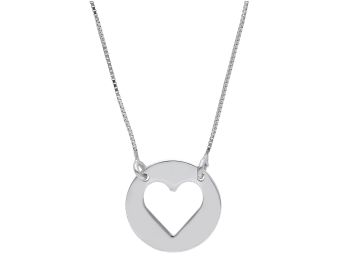 White gold heart necklace k9 (code S248731)