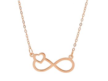 Κολιέ άπειρο απο ροζ χρυσό κ9 (code S249366)